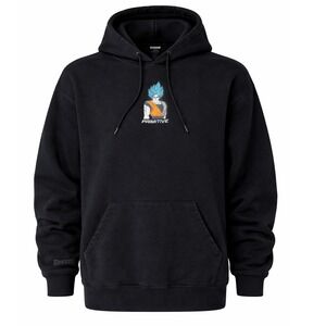 Primitive x Dragon Ball Z Goku Super Saiyan Blue Hoodie Size L Black Streetwear